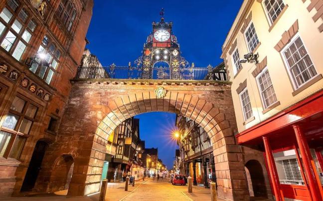 El famoso Eastgate Clock de Chester. El famoso Eastgate Clock de Chester.