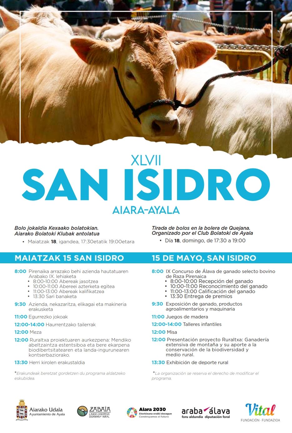 Feria ganadera de San Isidro en Ayala
