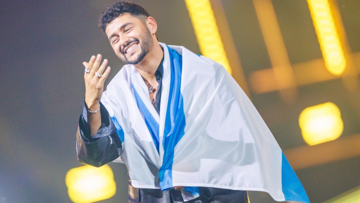 El cantante Noam Bettan, representante de Israel, durante su actuación en el Festival de Eurovisión de 2026 celebrado en Viena.