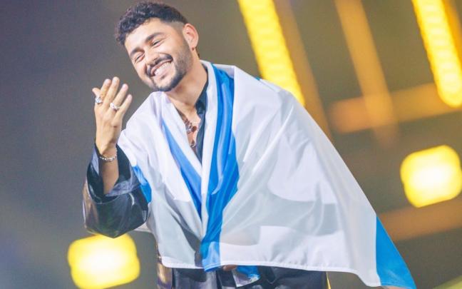 El cantante Noam Bettan, representante de Israel, durante su actuación en el Festival de Eurovisión de 2026 celebrado en Viena.