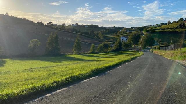 Tramo de carretera entre San Prudentzio y Askizu en Getaria.