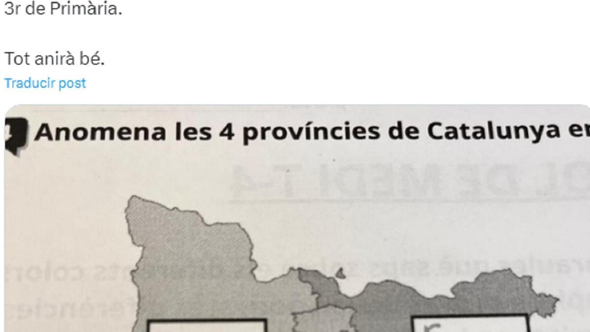 El post con el ejercicio y una parte del mapa.