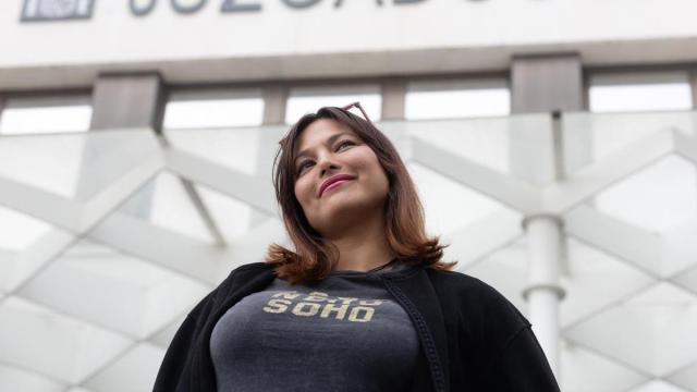 La actriz Elisa Mouliaá a su salida de los Juzgados de Plaza de Castilla / EP La actriz Elisa Mouliaá a su salida de los Juzgados de Plaza de Castilla