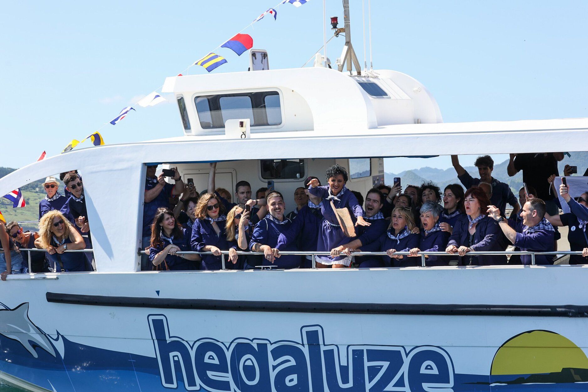 Lanzamiento de la teja en Bermeo.