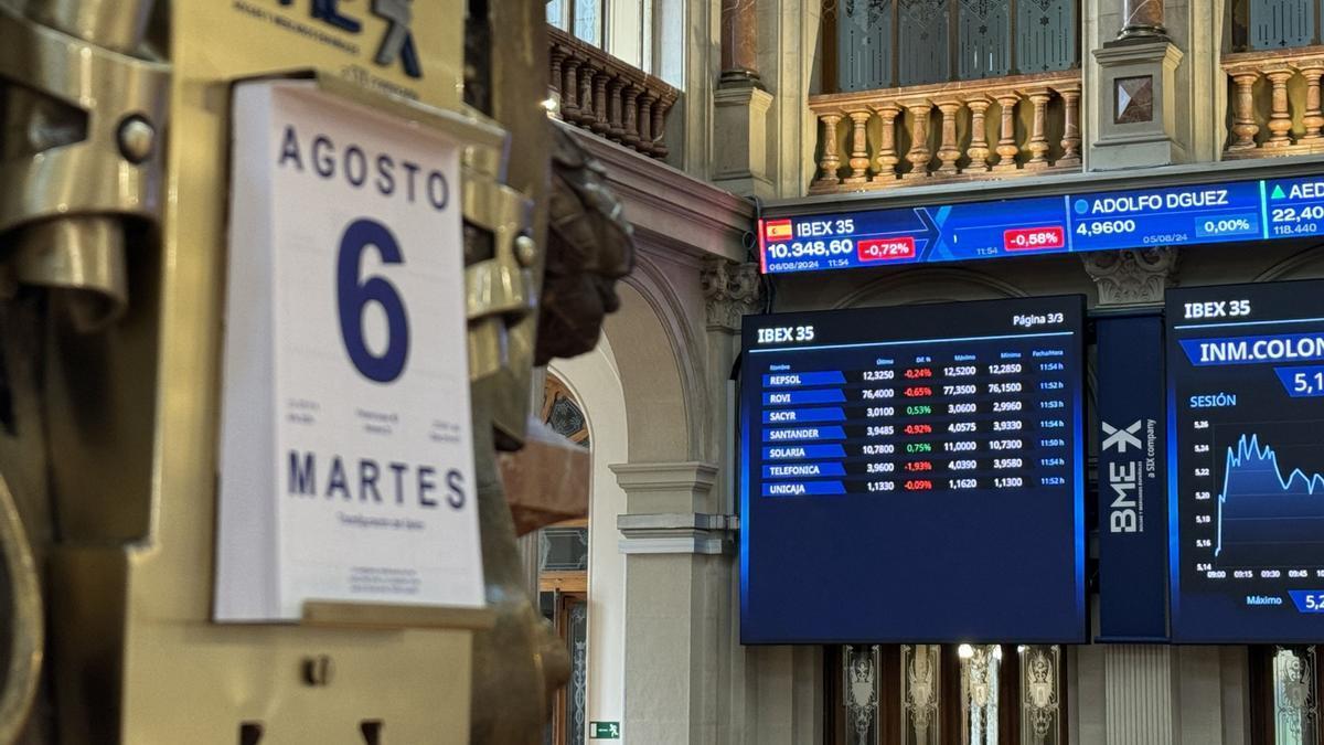 La Bolsa española moderó ayer su caída.