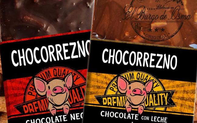 Dos tableta de 'Chocorreznos' con chocolate negro y chocolate con leche, de la empresa soriana el Beato. Dos tableta de 'Chocorreznos' con chocolate negro y chocolate con leche, de la empresa soriana el Beato.