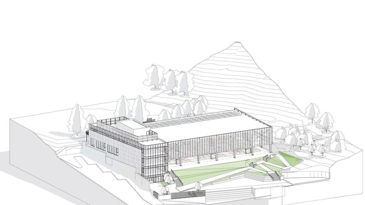 Imagen que muestra el aspecto que tendrá el nuevo polideportivo.
