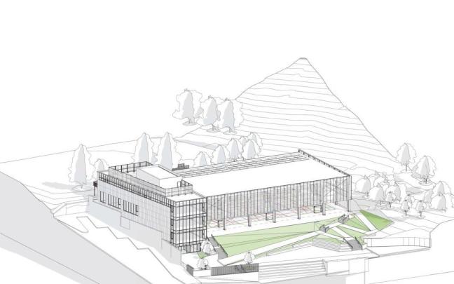 Imagen que muestra el aspecto que tendrá el nuevo polideportivo.
