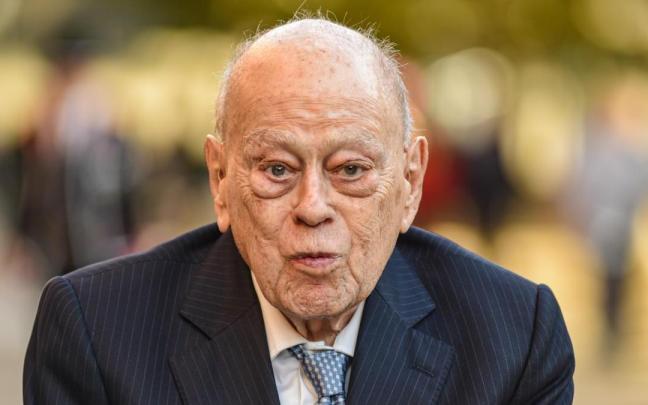 El expresidente de la Generalitat, Jordi Pujol, a su llegada a la izada de la senyera el pasado 10 de septiembre en Barcelona.