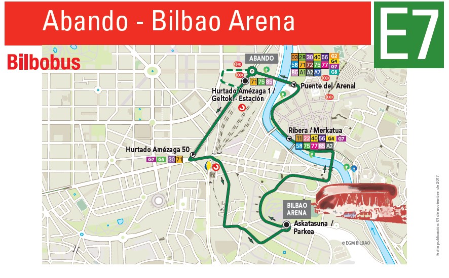 Itinerario de la lanzadera para el concierto de Pablo López Itinerario de la lanzadera para el concierto de Pablo López