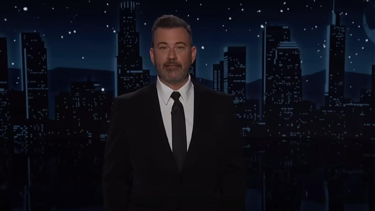 Jimmy Kimmel en su regreso tras la cancelación que sufrió su 'late night'.