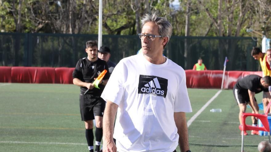 Luis Navarro, en la banda durante un partido. / GOLSMEDIA