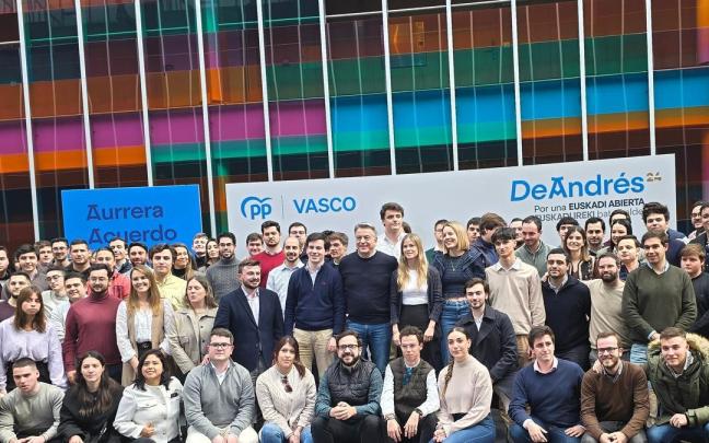 Javier De Andrés, el candidato del PP a las elecciones vascas del próximo 21 de abril, en un acto con las juventudes del partido en Vitoria-Gasteiz / Europa Press Javier De Andrés, el candidato del PP a las elecciones vascas del próximo 21 de abril, en un acto con las juventudes del partido en Vitoria-Gasteiz