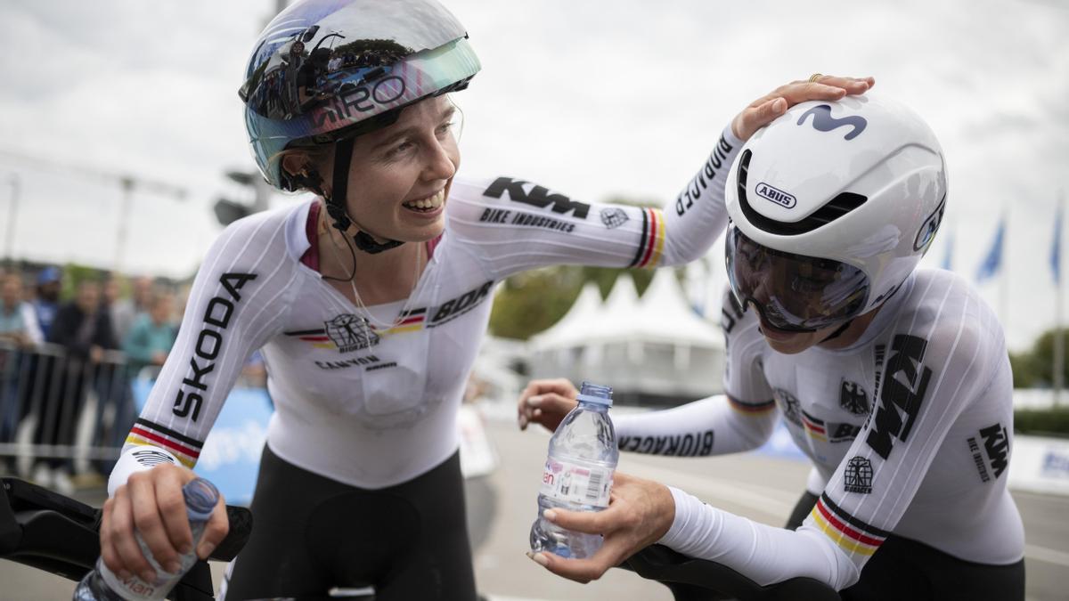 Las ciclistas alemanas.