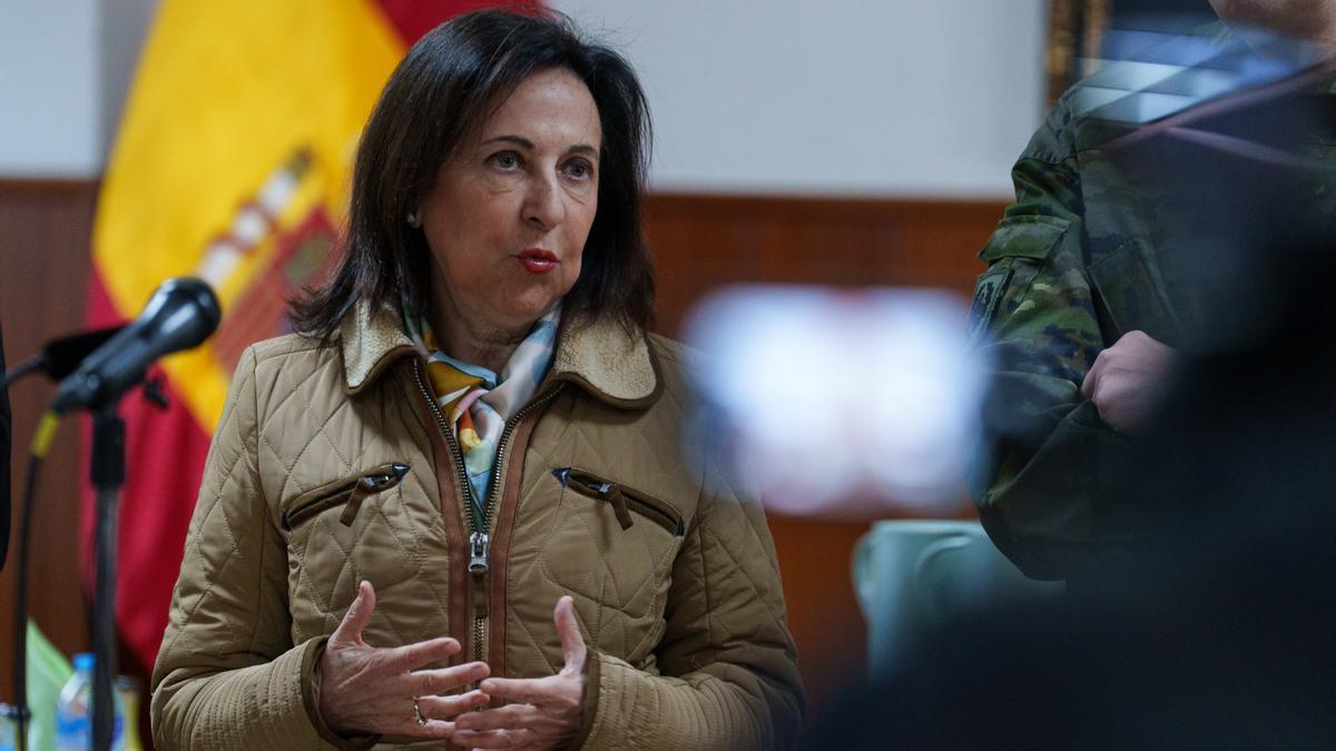 La ministra de Defensa, Margarita Robles, visita la Brigada ‘Guadarrama’ XII (BRI XII), en la base militar El Goloso.