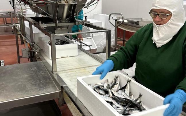 Una trabajadora en la sede de Kofradia Basque Seafood.