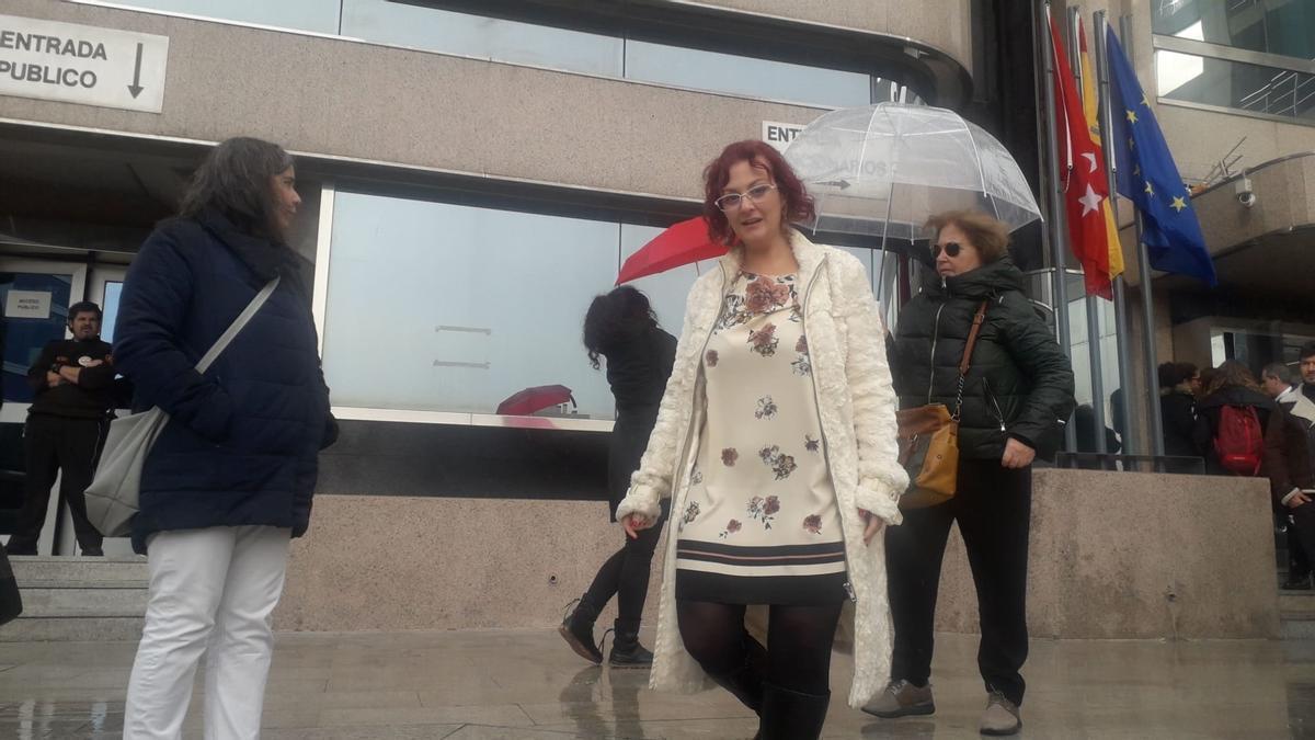 María Sevilla en una visita a los tribunales.