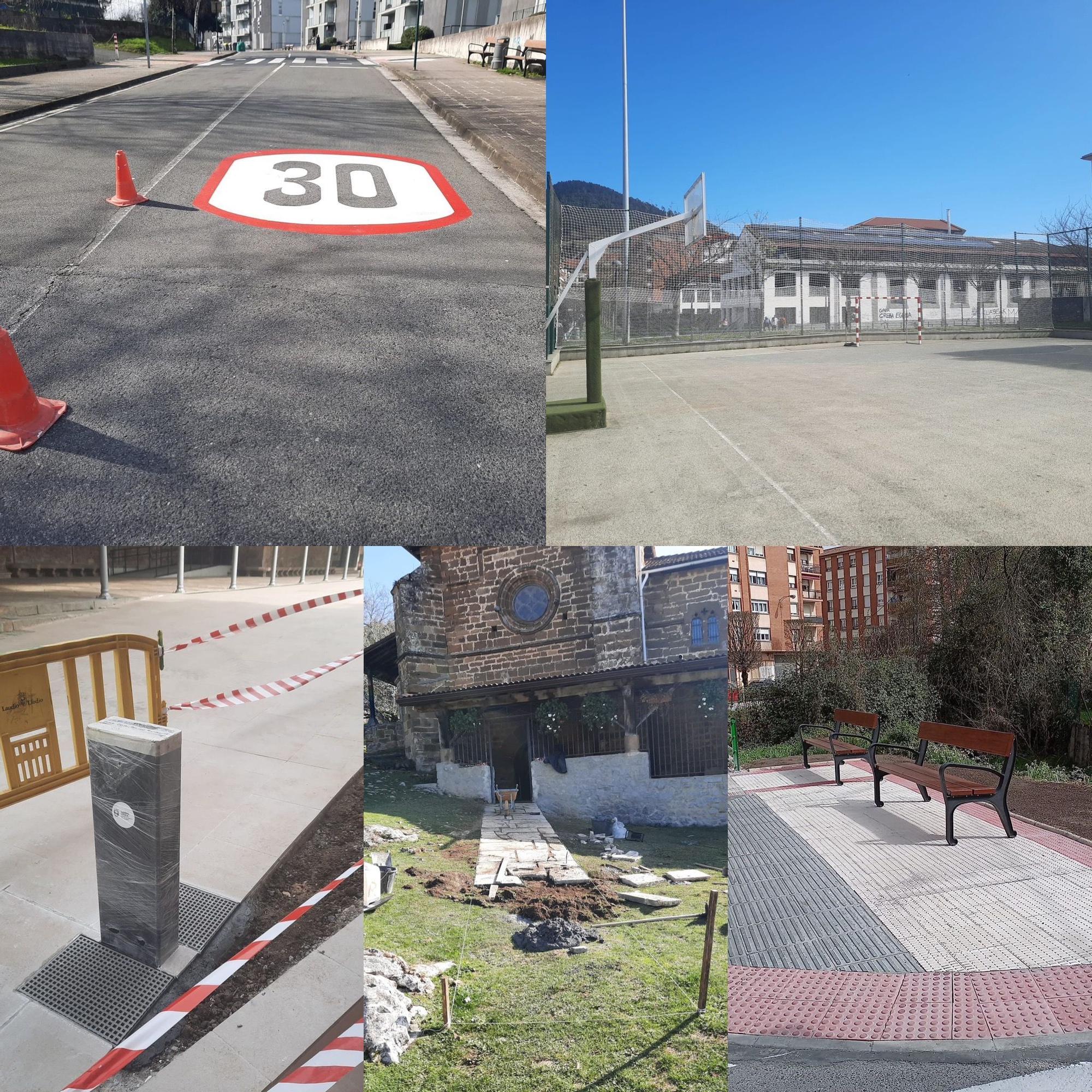 Collage de obras menores efectuadas en el último mes en distintos puntos de Laudio