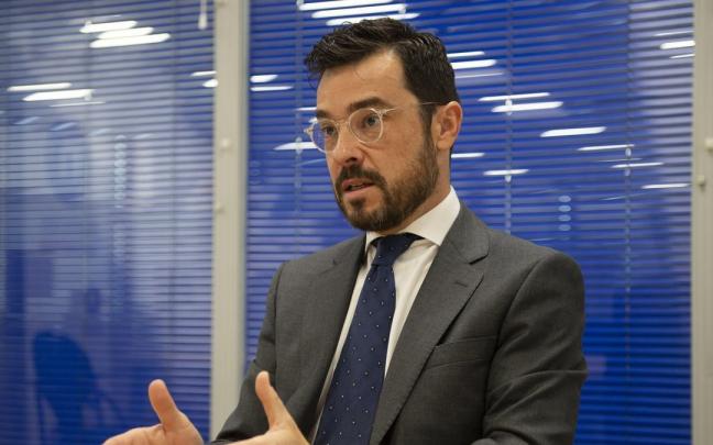 Ander Caballero, secretario general de Acción Exterior del Gobierno vasco, durante la entrevista. / Miguel Acera Ander Caballero, secretario general de Acción Exterior del Gobierno vasco, durante la entrevista.