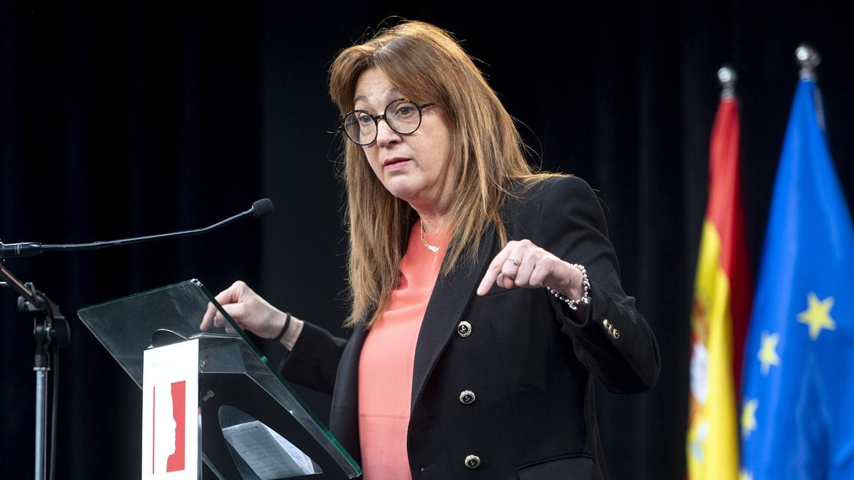 Soraya Rodríguez, durante un acto de Izquierda Española.