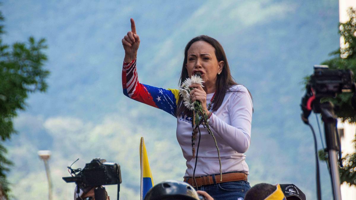 La líder de la oposición de Venezuela, María Corina Machado.
