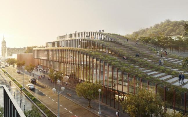 Imagen virtual del edificio del GOe junto a la avenida de Navarra