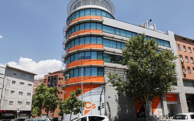La sede de Ciudadanos en la madrileña calle de Alcalá.