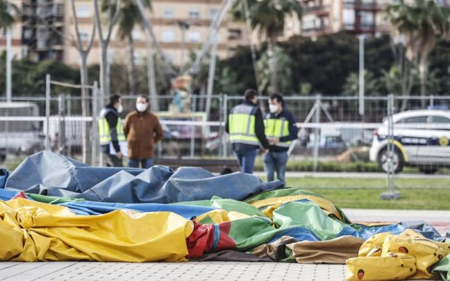 Imagen de otro accidente en una atracción hinchable en Mislata, Valencia.