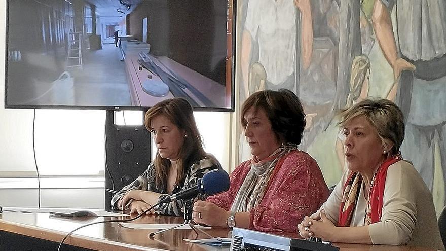 Iratxe Etxeandia, Maite Etxebarria y Maitana Martínez presentaron los detalles del proyecto.