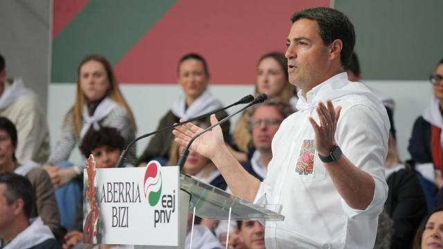Imanol Pradales en el Aberri Eguna del PNV en Bilbao