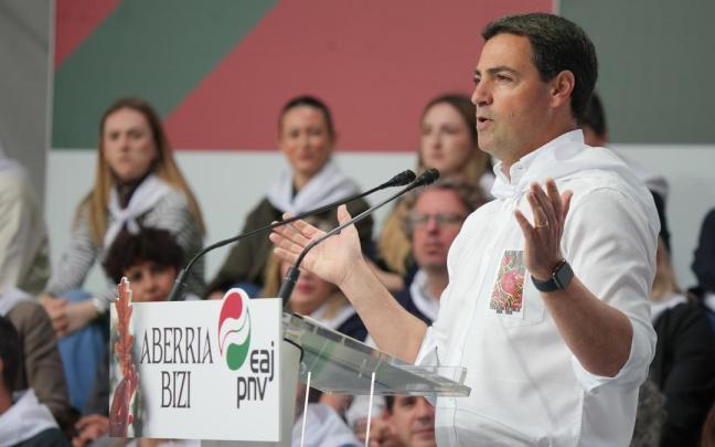 Imanol Pradales en el Aberri Eguna del PNV en Bilbao