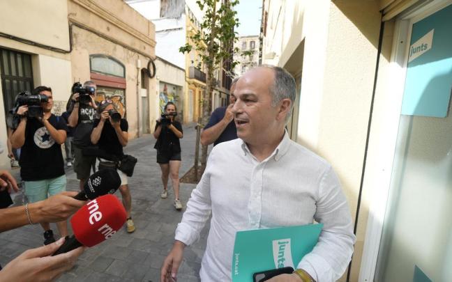 El secretario general de Junts, Jordi Turull, llega a la sede del partido en una imagen de archivo.