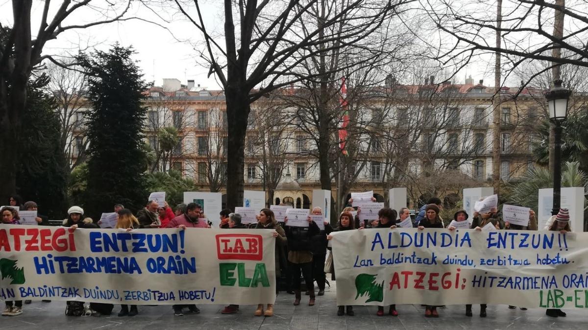 Protesta de los trabajadores de Atzegi