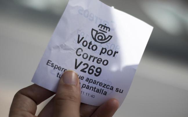Ticket para votar por correos. Ticket para votar por correos.