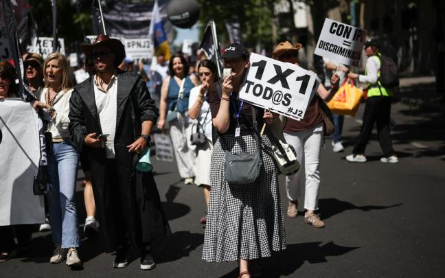 Manifestación de mutualistas para exigir al RETA una pasarela sin exclusiones