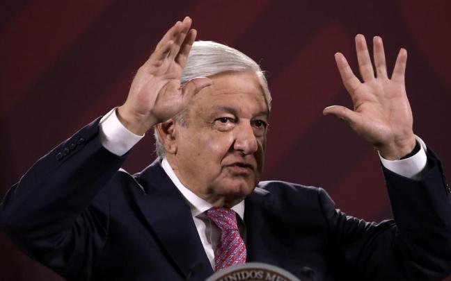 El presidente mexicano, Andrés Manuel López Obrador, durante su rueda de prensa diaria el pasado 29 de mayo.