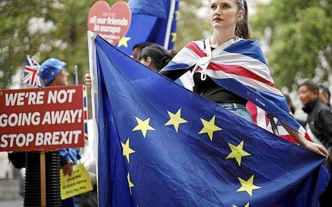 La salida del Reino Unido de la Unión Europea generó muchas protestas, como la que recoge la imagen con militantes anti-Brexit en el centro de Londres. La salida del Reino Unido de la Unión Europea generó muchas protestas, como la que recoge la imagen con militantes anti-Brexit en el centro de Londres.