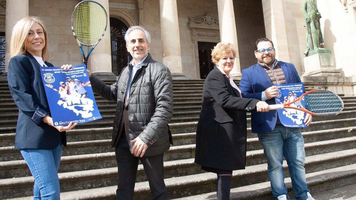 Presentación de la cuarta edición del torneo internacional Araba World Tennis Tour Femenino-Grupo Amutio