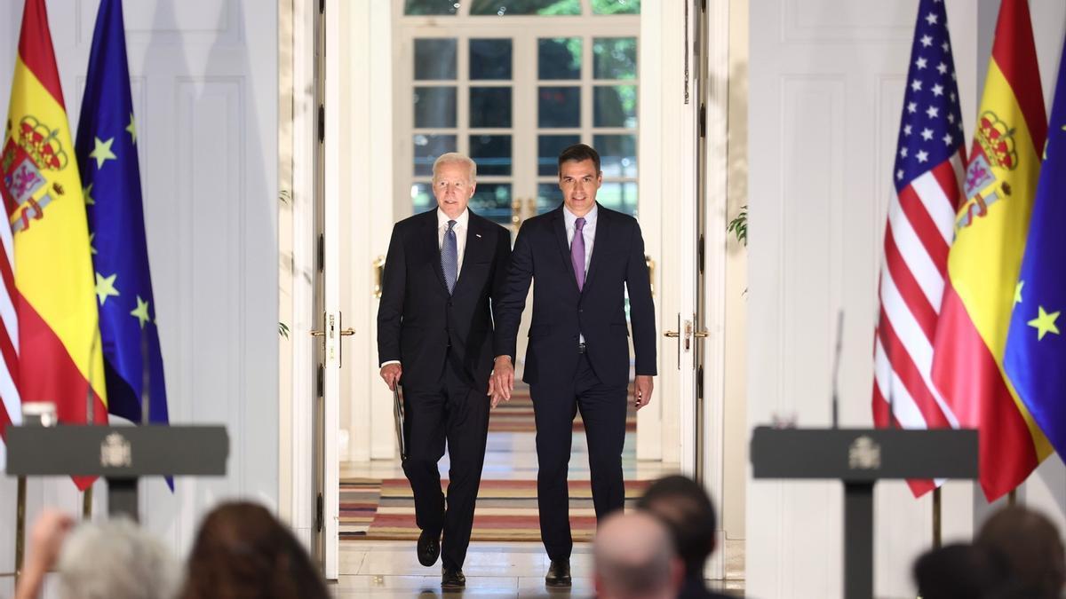 El presidente de Estados Unidos, Joe Biden, y el presidente del Gobierno español, Pedro Sánchez, en una foto de archivo.