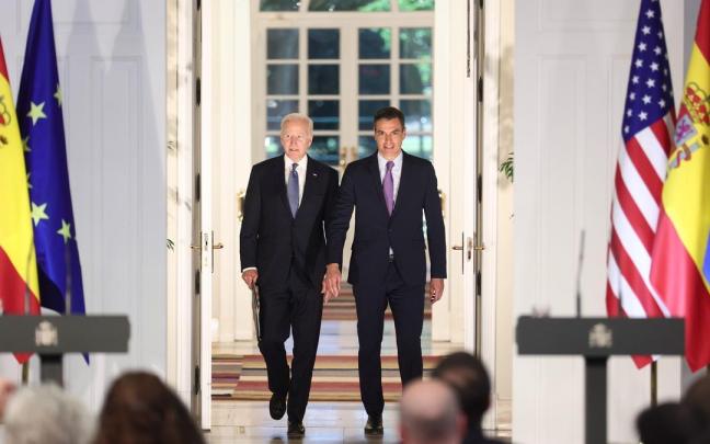 El presidente de Estados Unidos, Joe Biden, y el presidente del Gobierno español, Pedro Sánchez, en una foto de archivo.