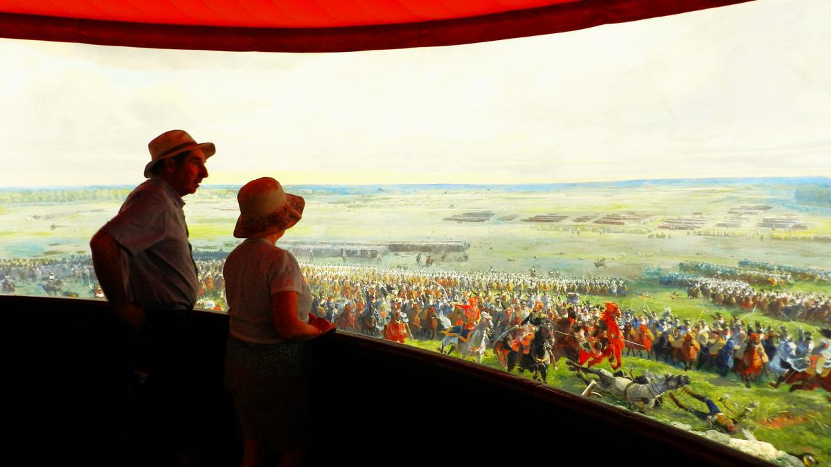 El panorama/ciclorama muestra así la crudeza de la batalla.