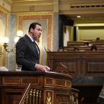 El ministro de Transportes, Óscar Puente, en el Congreso de los Diputados.