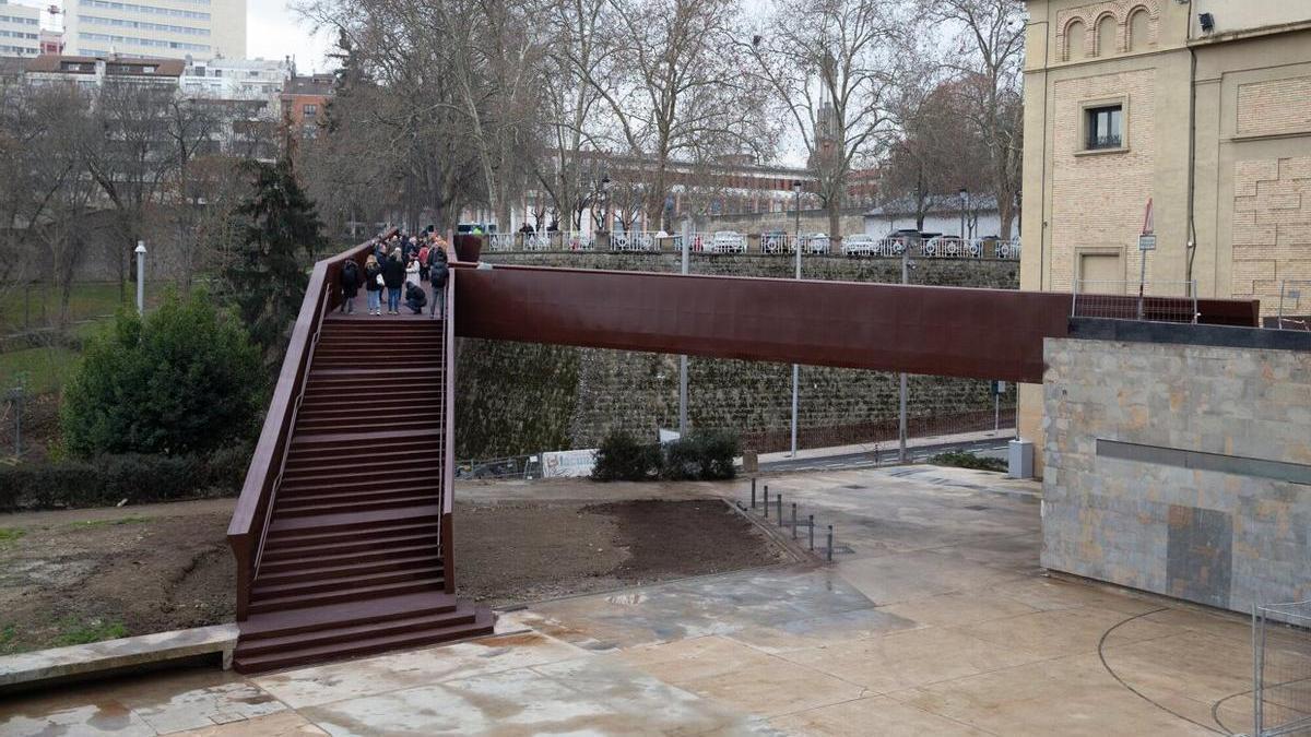 Reinauguración de la pasarela de Labrit el pasado miércoles.