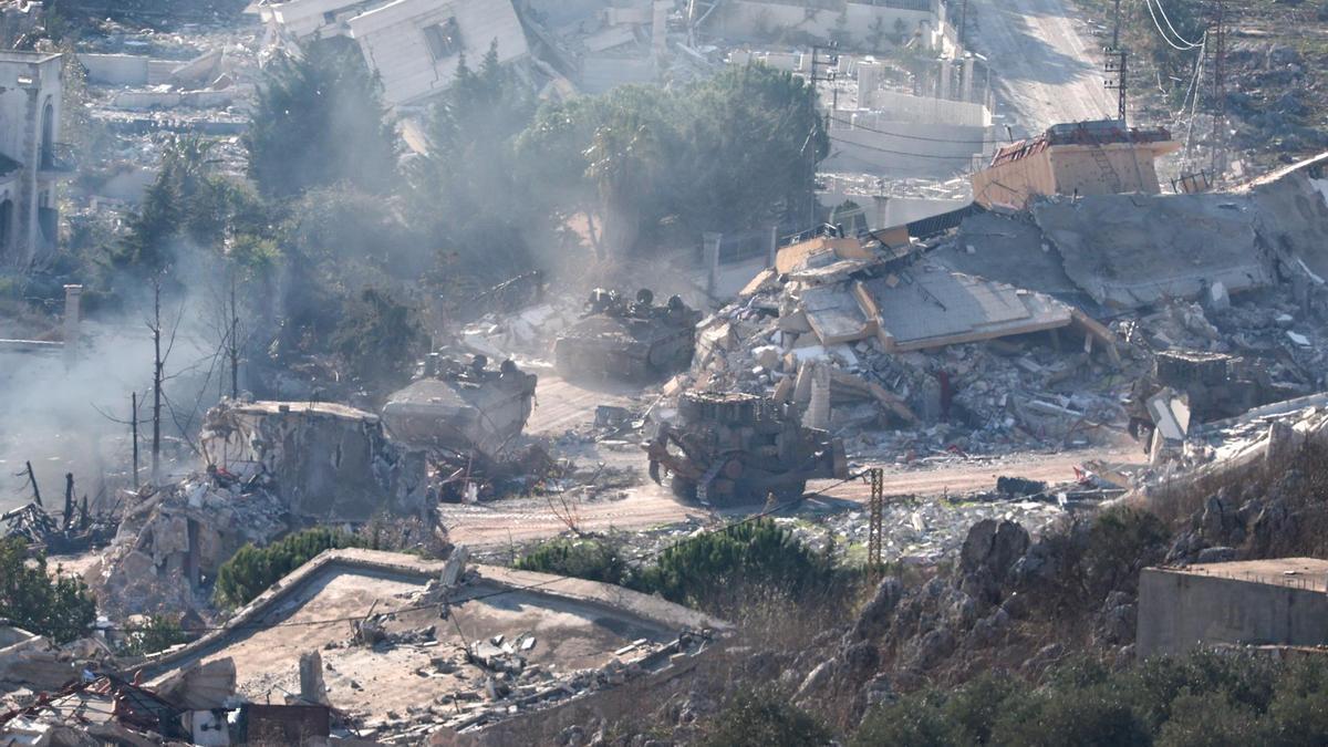 Tropas israelíes operando en el sur de Líbano