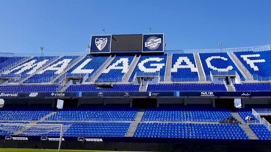 Vista del estadio de la Rosaleda, en la ciudad de Málaga.