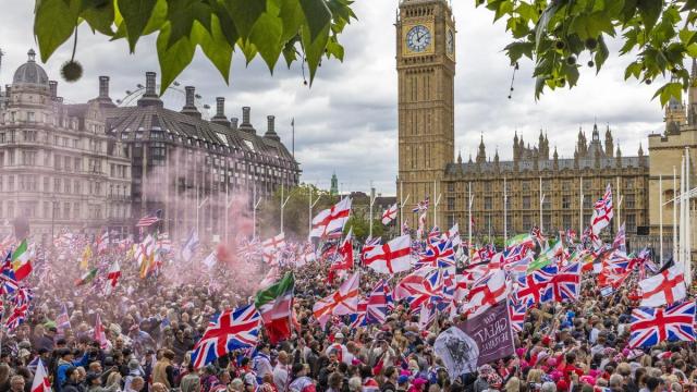 Una manifestación ultraderechista en Londres.