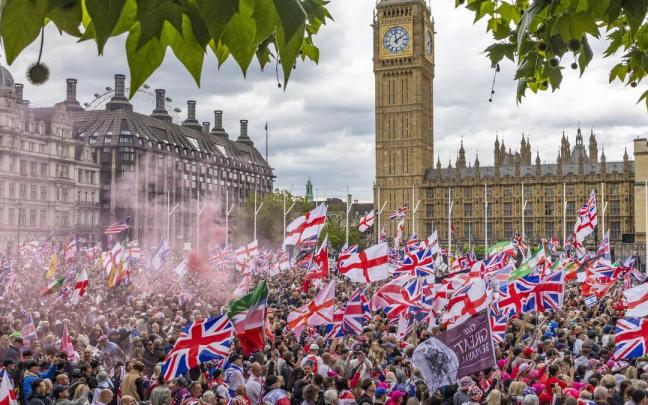 Una manifestación ultraderechista en Londres.