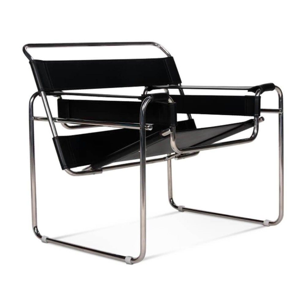 Inspirada en la famosa silla Wassilly de Marcel Breuer en 1926, este diseño se puede encontrar en Mueble Design.