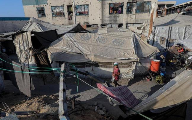 Imagen de archivo de la ciudad de Gaza bajo la ofensiva de Israel