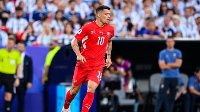 Granit Xhaka, como capitán de Suiza durante el pasado Mundial.